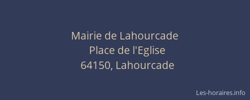 Mairie de Lahourcade