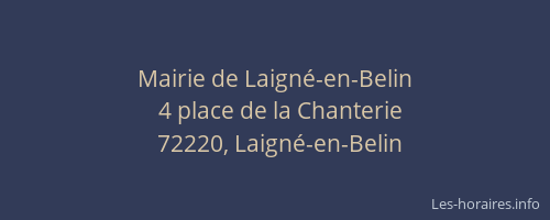 Mairie de Laign&eacute;-en-Belin
