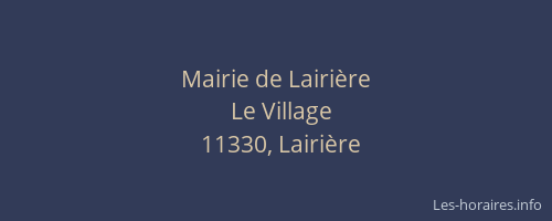 Mairie de Lairi&egrave;re