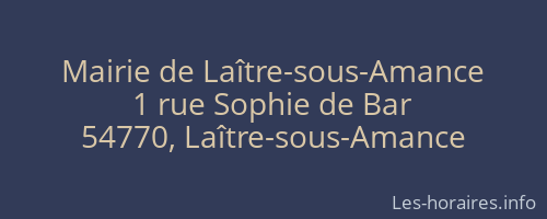 Mairie de Laître-sous-Amance