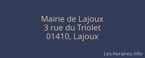 Mairie de Lajoux