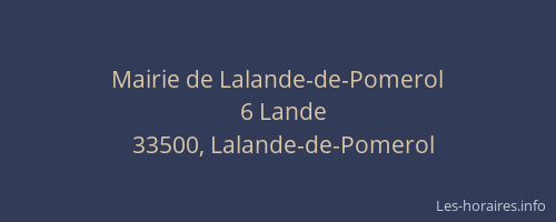 Mairie de Lalande-de-Pomerol