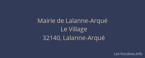 Mairie de Lalanne-Arqué