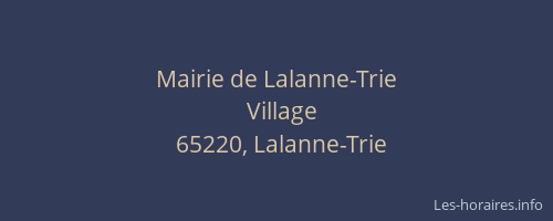 Mairie de Lalanne-Trie