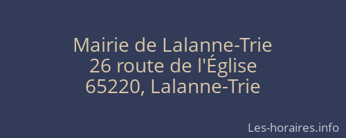 Mairie de Lalanne-Trie