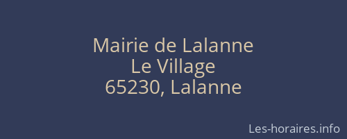 Mairie de Lalanne