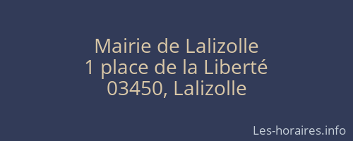 Mairie de Lalizolle