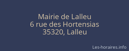 Mairie de Lalleu