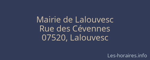 Mairie de Lalouvesc