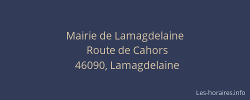 Mairie de Lamagdelaine