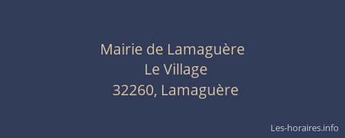 Mairie de Lamaguère