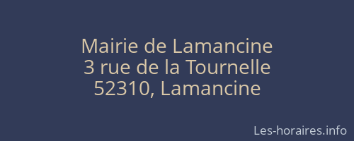Mairie de Lamancine