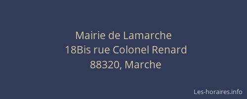 Mairie de Lamarche
