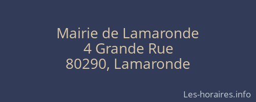 Mairie de Lamaronde