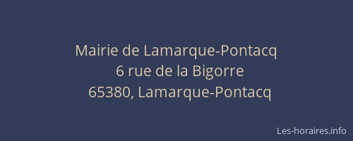 Mairie de Lamarque-Pontacq