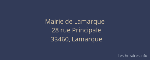 Mairie de Lamarque
