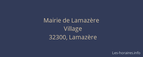 Mairie de Lamazère