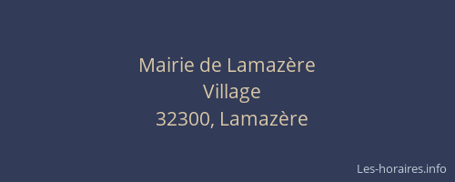 Mairie de Lamaz&egrave;re