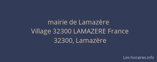 mairie de Lamazère