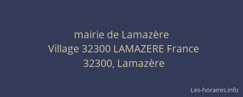 mairie de Lamaz&egrave;re