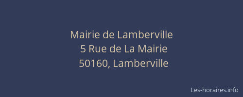 Mairie de Lamberville
