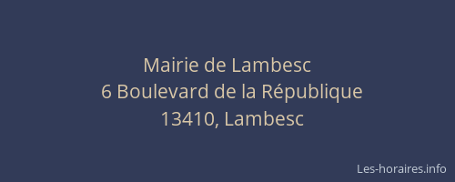 Mairie de Lambesc