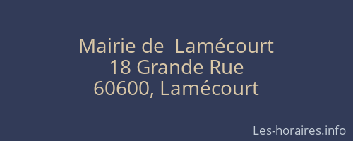 Mairie de  Lamécourt