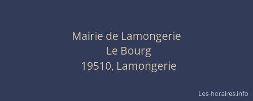 Mairie de Lamongerie