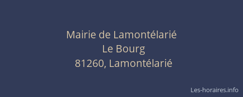 Mairie de Lamontélarié