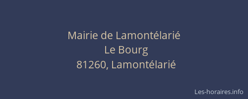 Mairie de Lamont&eacute;lari&eacute;