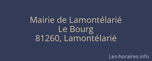 Mairie de Lamontélarié