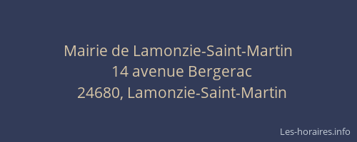 Mairie de Lamonzie-Saint-Martin