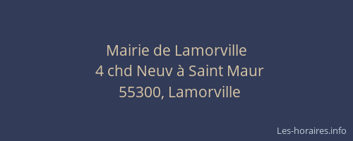 Mairie de Lamorville