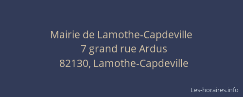 Mairie de Lamothe-Capdeville