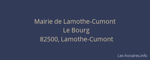 Mairie de Lamothe-Cumont