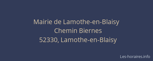 Mairie de Lamothe-en-Blaisy
