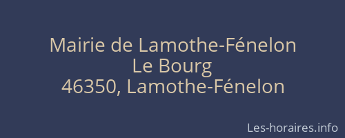 Mairie de Lamothe-Fénelon