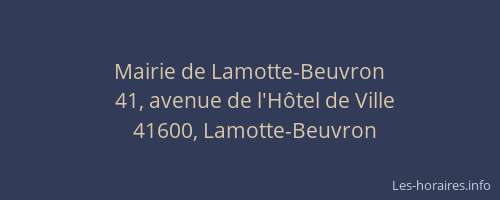 Mairie de Lamotte-Beuvron