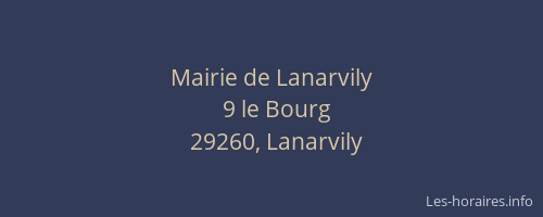 Mairie de Lanarvily