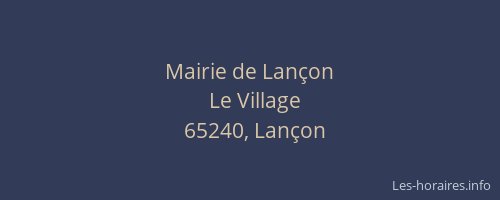 Mairie de Lan&ccedil;on