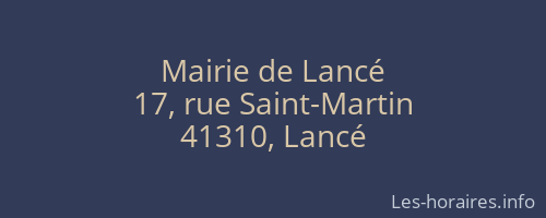 Mairie de Lancé