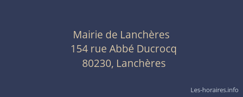 Mairie de Lanch&egrave;res