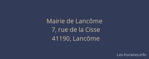 Mairie de Lancôme