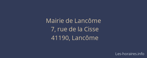 Mairie de Lanc&ocirc;me