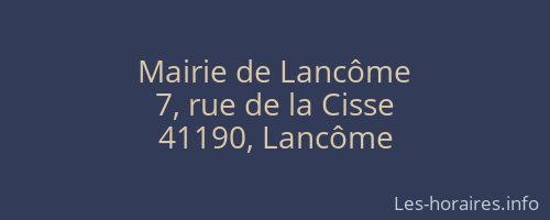Mairie de Lancôme