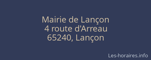 Mairie de Lançon