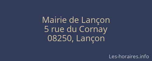 Mairie de Lançon