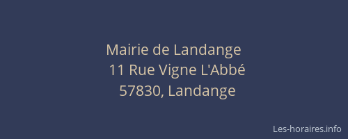 Mairie de Landange