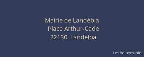 Mairie de Land&eacute;bia