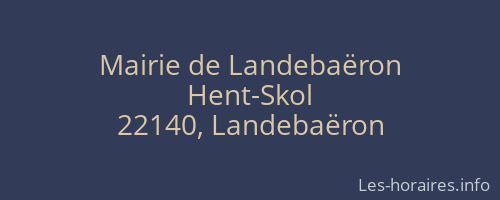 Mairie de Landebaëron